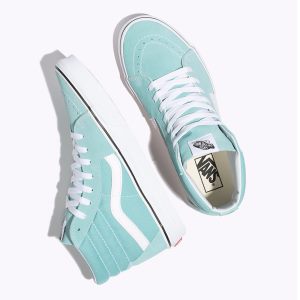 Vans Bayan Spor Ayakkabı Sk8-Hi Açık Turkuaz/Beyaz | 41405-450